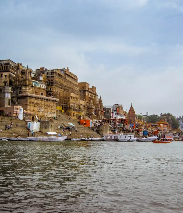 Boats on the Ganges at Varanasi